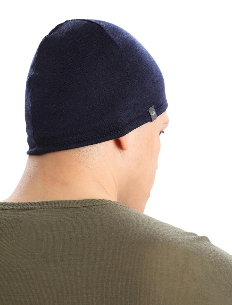 Loden / Midnight Navy Icebreaker Unisex Merino Pocket Beanie Women's Hats | AU 1486SGLO